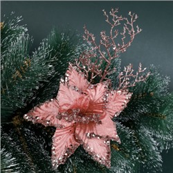 Цветок декоративный Пуансеттия розовая 40 см / P14 /уп 480/