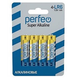 Элемент питания LR06 4BL Super Alkaline (120/480) PF LR6/4BL Perfeo