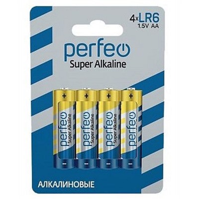 Элемент питания LR06 4BL Super Alkaline (120/480) PF LR6/4BL Perfeo