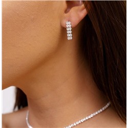 Комплект колье и серьги серебристого цвета, 17504, арт. 018.587