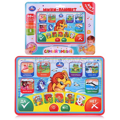 Обучающий планшет (60+ песен, игр и опросов викторин. на блист.)