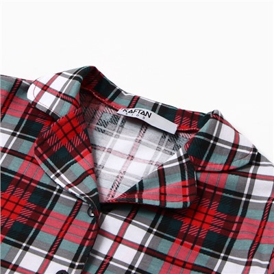 Пижама детская новогодняя (рубашка, брюки) KAFTAN Christmas time, размер 30 (98-104 см), бело-красная