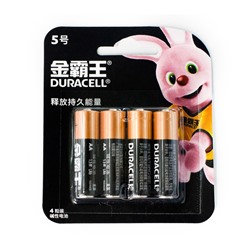 Батарейка алкалиновая Duracell Basic (CH), AA, LR6-4BL, 1.5 В, блистер, 4 шт.