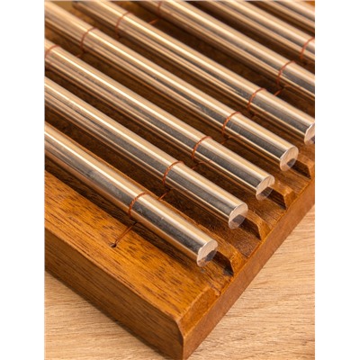 Сувенирный музыкальный инструмент «Ксилофон», 18×18×3 см, махагон, алюминий