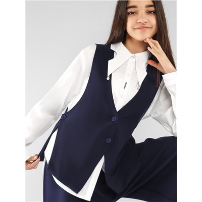 Жилет для девочки SP2513 (Темно-синий)