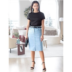 Блузка из стаина с коротким рукавом