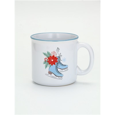 УЦЕНКА Кружка керамическая новогодняя «Зимние коньки», 530 мл