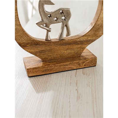 Сувенир интерьерный в деревянном кольце «Оленёнок», 33×8×34 см