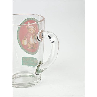 Кружка новогодняя стеклянная «Мишка», 300 мл