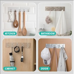 Прозрачные крючки одной лентой 6 штук