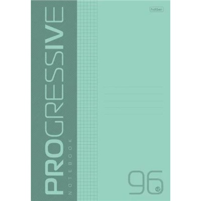 Тетрадь А4  96л клетка пластиковая обложка "PROGRESSIVE" Бирюзовая (084964) Хатбер