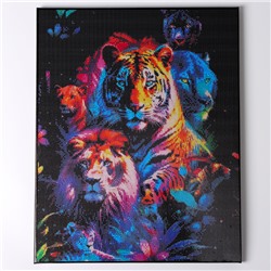 Алмазная вышивка полное заполнение «Хищники», на раме, 40×50 см