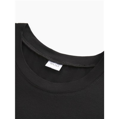 Пижама женская (футболка, шорты) MINAKU: Home collection, размер 48, чёрная