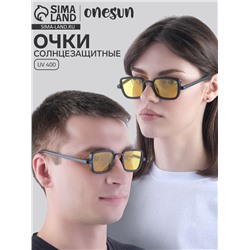 Очки солнцезащитные OneSun, uv 400, 14×14×4.5 см, линза 3.5×5 см, жёлтые