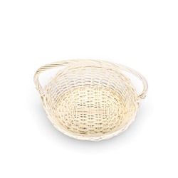 Корзина плетёная для хранения Tenda, с ручкой, белая, набор 3 шт.