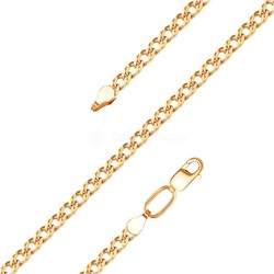 Цепь из золочёного серебра - Двойной ромб, 55 см 925 пробы V1050050155дв.ромб