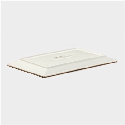 Блюдо сервировочное Magistro «Церера», фарфор, 28×17.5×2 см, белое