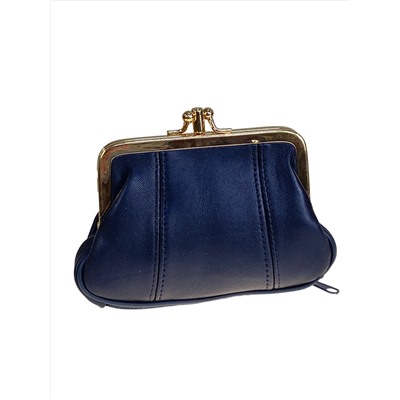 Женский кошелёк  из натуральной кожи, цвет синий