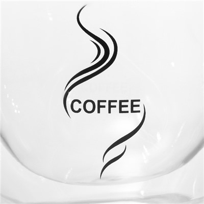 Кружка с двойными стенками Magistro «Дуо. Coffee», 200 мл, стекло, прозрачная