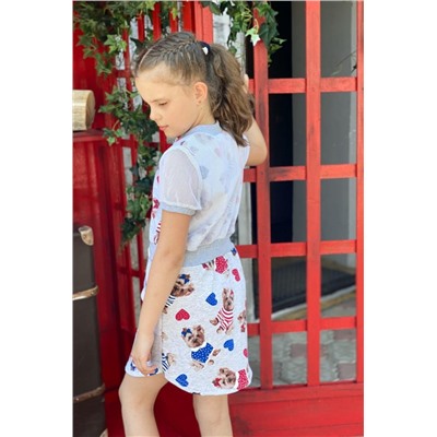 Платье 5086 детское (Собаки)