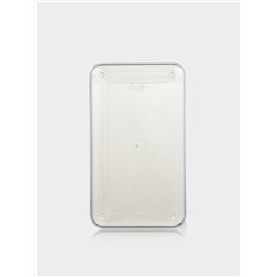 Банка для хранения сыпучих продуктов IDEA «Степ», 3.2 л, 16×10×28 см, пластик, крышка белая