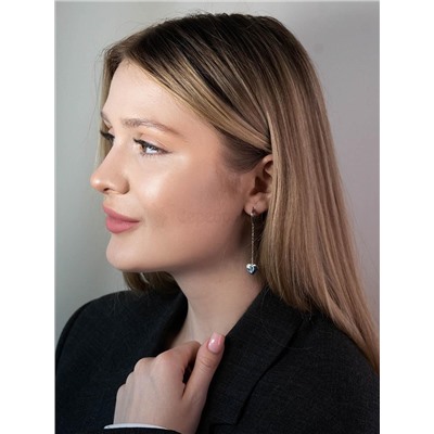 Кольцо из серебра родированное - Сердце 925 пробы 10-1145