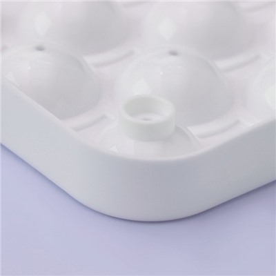 Форма для льда «Сфера», 16×12 см, 13 ячеек, цвет белый