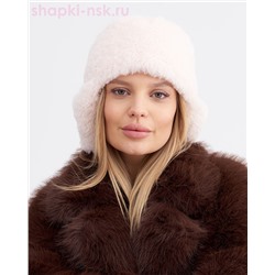 Элла LevelPro макси шеврон экомех альпака Ушанка женская флис