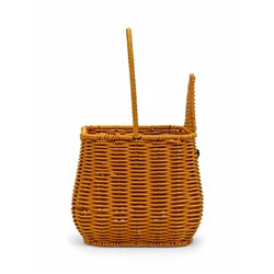 Корзина плетёная для хранения «Заяц», 17×17×17 см, ручка h=16 см, коричневая