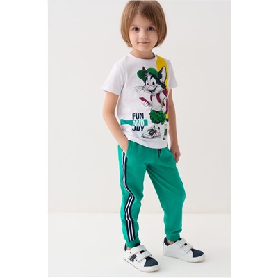 Комплект трикотажный для мальчиков: фуфайка (футболка), брюки PLAYTODAY, 1239596