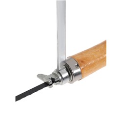 Лобзик ручной ТУНДРА, деревянная рукоятка, в комплекте пилки, 130 мм