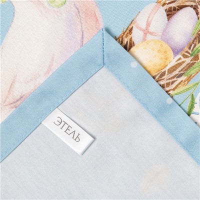 Дорожка на стол Этель «Пасхальные радости» 40×146 см, 100% хлопок, саржа 190 г/м², голубая