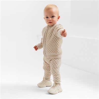 Брюки детские вязаные MINAKU: Knitwear collection, рост 80-86 см, бежевые