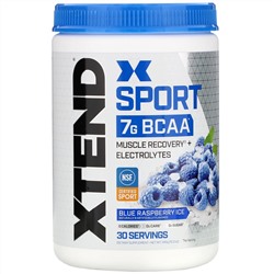Xtend, Sport, 7 г аминокислот с разветвленной цепью (BCAA), со вкусом голубой малины, 345 г (12,2 унции)