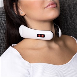 УЦЕНКА Массажёр для шеи Luazon LEM-16, от батареек 2хААА (не в комплекте), белый