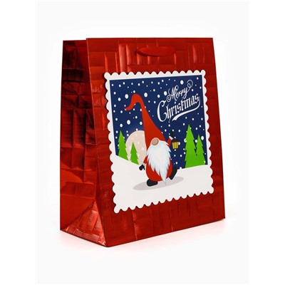 Набор подарочных пакетов 2 шт., металлизированные «Новый год», 25×30.5×12.5 см