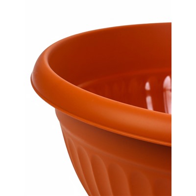 Кашпо - миска для цветов IDEA «Ливия», 12 л, d=39 см, h=19 см, пластиковое, коричневое