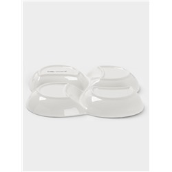 Менажница Доляна White Label, 4 секции, 20×2.5 см, фарфор, белая