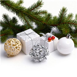 Набор новогодних украшений "Морозные мотивы" (24шт х 5см)