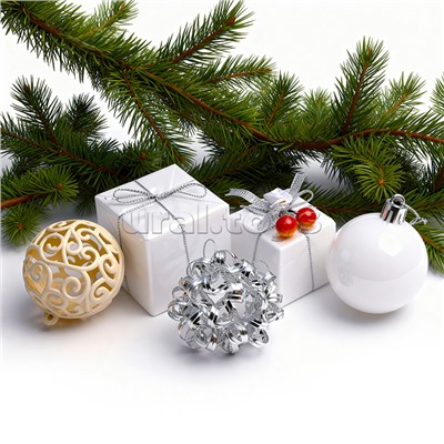 Набор новогодних украшений "Морозные мотивы" (24шт х 5см)