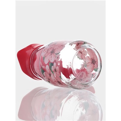 Набор для напитков «Сакура», 7 предметов: кувшин, 6 стаканов, стекло, прозрачный, розовый