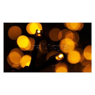 Электрогирлянда светодиодная 10 м, 100 ламп, теплый