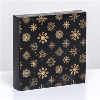Коробка под 16 конфет «Новогодняя», 17.5×17.5×3.5 см