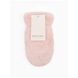Варежки подростковые MINAKU, пушистые, 20 см, розовые