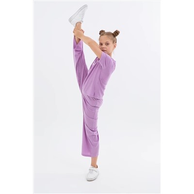 Летний костюм для девочки в рубчик-лапша Happyfox