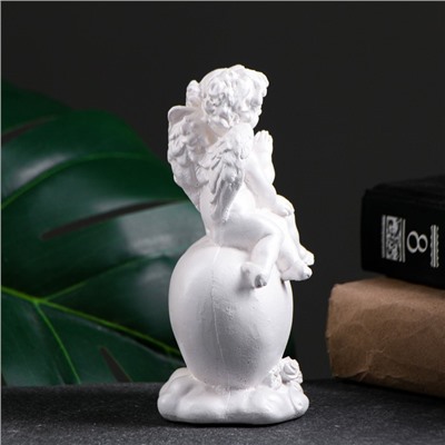 Фигурка гипс «Ангелы на сердце», перламутровый, 14×8×6 см