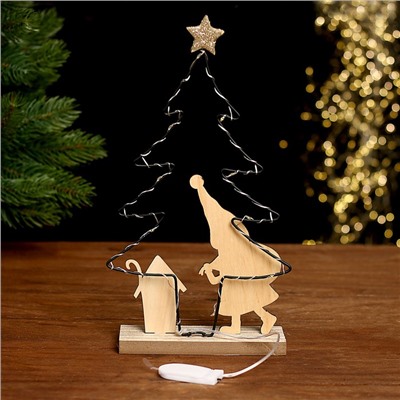 Декор с подсветкой «Ёлка» 20×6×20.5 см