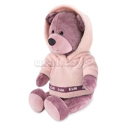 Мишка Ронни в худи цвета лотоса, 21см, в коробке