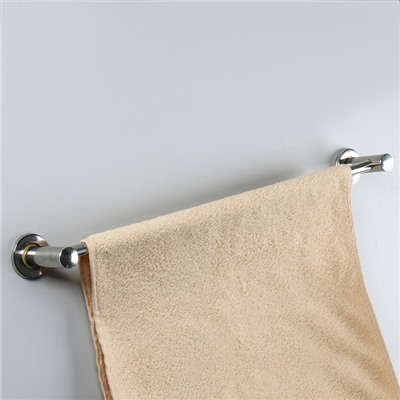 Держатель для полотенец одинарный, 61×5×8.5 см, хром