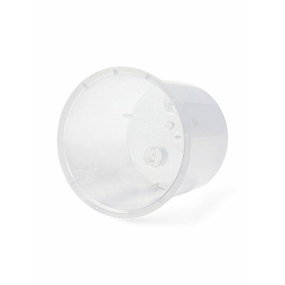 Кашпо для цветов Genius, 2.5 л, d=15.7 см, h=15.6 см, пластиковое, со вставкой, прозрачное